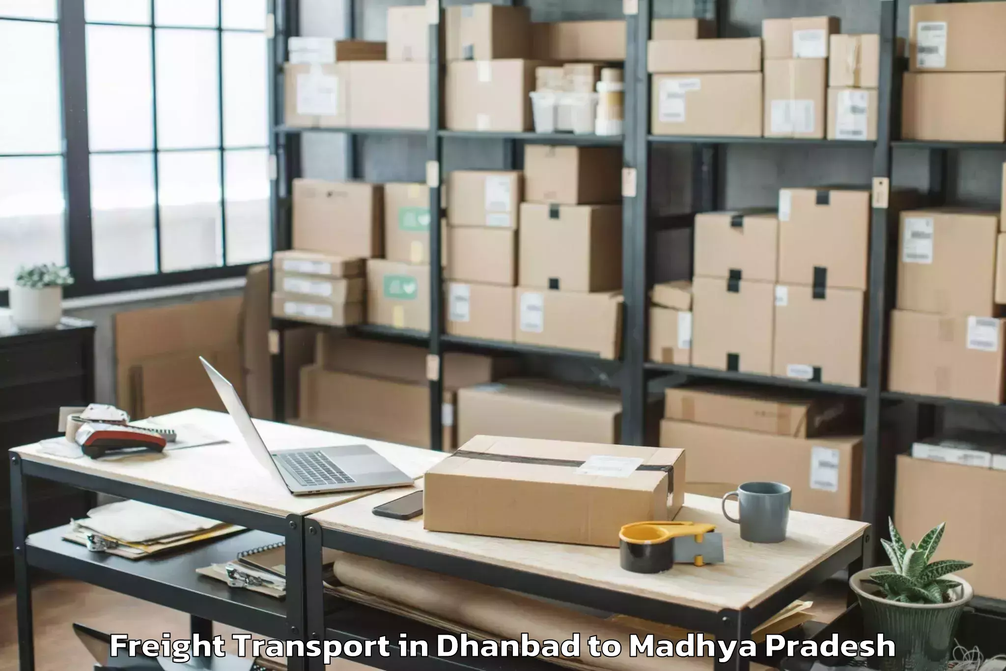 Quality Dhanbad to Maharajpur Freight Transport